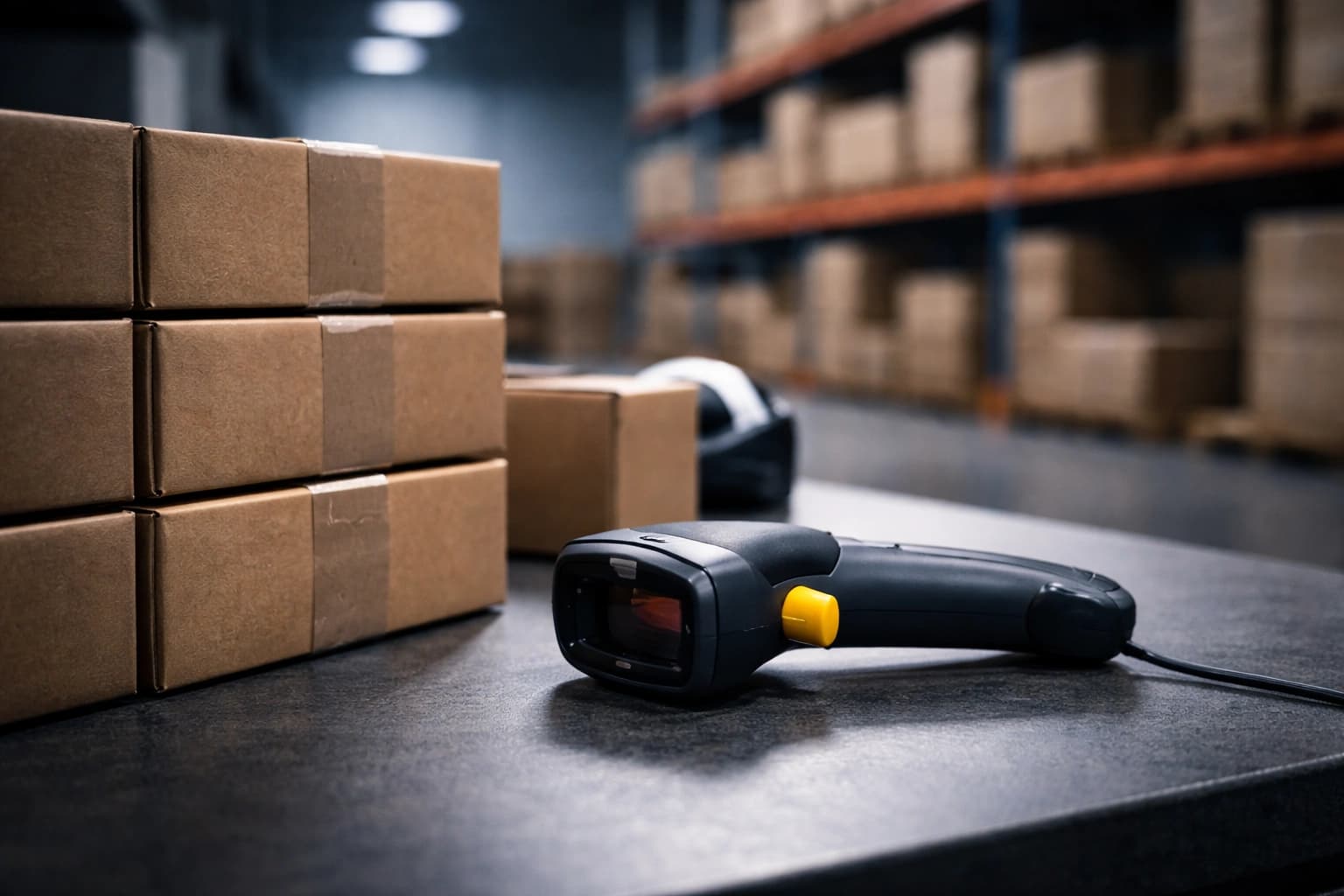 Warehouse inventory shelving representing the challenge of real-time stock synchronization across dealer distribution networks